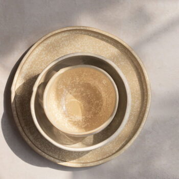 Bielo-béžové misky v súprave 2 ks z kameňa ø 10 cm Sand Grain – Mette Ditmer Denmark - Image 5