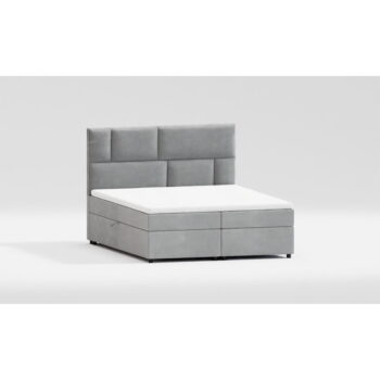 Svetlosivá boxspring posteľ s úložným priestorom 160x200 cm Lola – Ropez - Image 5