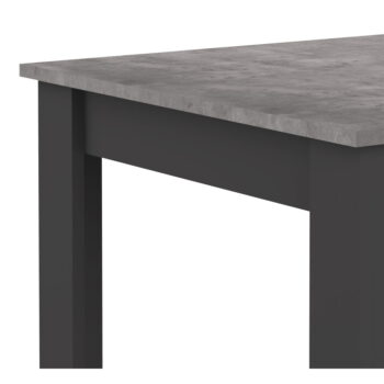 Čierny jedálenský stôl s doskou v dekore betónu 110x70 cm Nice - TemaHome - Image 4