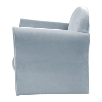 Svetlomodré zamatové detské kresielko Lil Sofa – Roba - Image 2