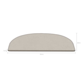 Krémovobiele nášľapy na schody v súprave 16 ks 20x65 cm Plain Color – Vitaus - Image 3