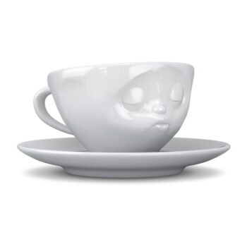 Biela bozkávajúca porcelánová šálka na kávu 58products, objem 200 ml - Image 4