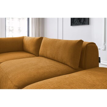 Rohová pohovka (variabilná) v horčicovohnedej farbe Jeanne - Bobochic Paris – Obrázok 8