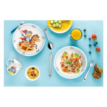 3-dielna detská porcelánová jedálenská súprava Orion Knight – Obrázok 2