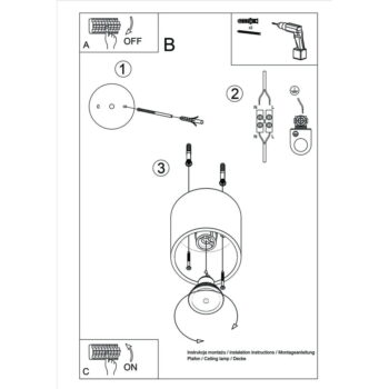 Biele stropné svietidlo Nice Lamps Roda - Image 2