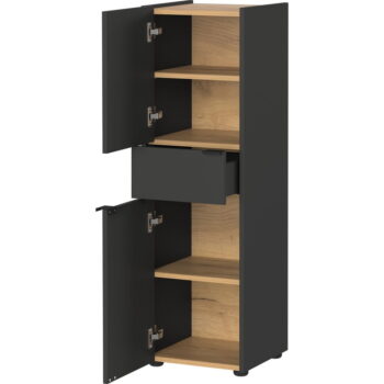 Antracitová vysoká kúpeľňová skrinka 34x111 cm Forano – Germania - Image 3