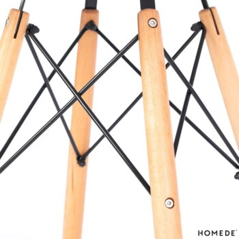 Okrúhly jedálenský stôl s čiernou doskou ø 80 cm Tebe – Homede - Image 4