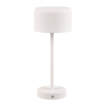 Biela LED stmievateľná stolová lampa (výška 30 cm) Jeff – Trio