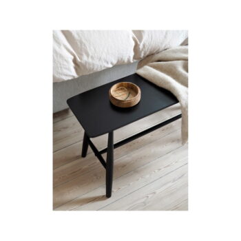 Čierny konzolový stolík z dubového dreva 90x28 cm Bast - Villa Collection – Obrázok 4