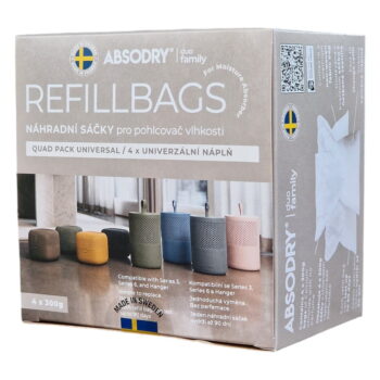 Náhradné náplne do pohlcovača vlhkosti v súprave 4 ks Absodry Duo Family Bag – Everbrand Sweden - Image 3