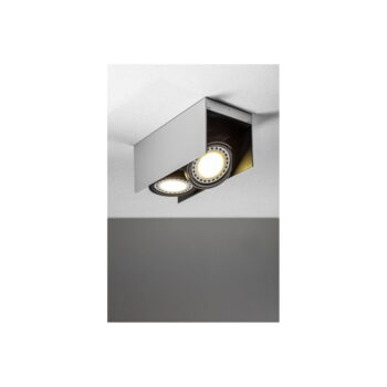 Bielo-čierne stropné svietidlo s kovovým tienidlom 14x31 cm Verso – GTV - Image 3