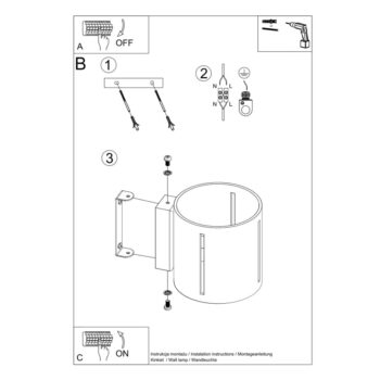Biele nástenné svietidlo Vulco – Nice Lamps - Image 9