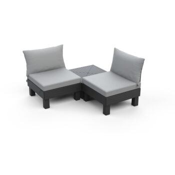 Sivá záhradná lounge súprava pre 2 osoby Cantara – Keter - Image 4