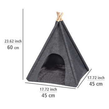 Tmavosivý teepee stan pre domácich maznáčikov Wenko - Image 5