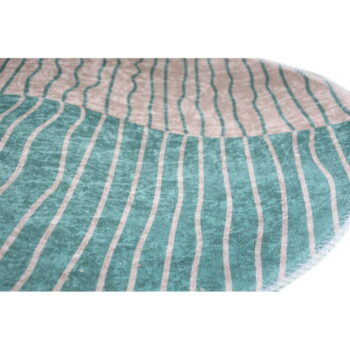 Umývateľný okrúhly koberec v tyrkysovo-krémovej farbe ø 120 cm Yuvarlak – Vitaus - Image 3