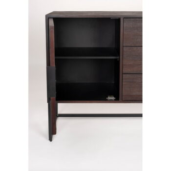 Hnedá nízka komoda z tíkového dreva 135x82 cm Webster – White Label – Obrázok 8