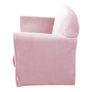 Svetloružová zamatová detská pohovka 78 cm Lil Sofa – Roba – Obrázok 2