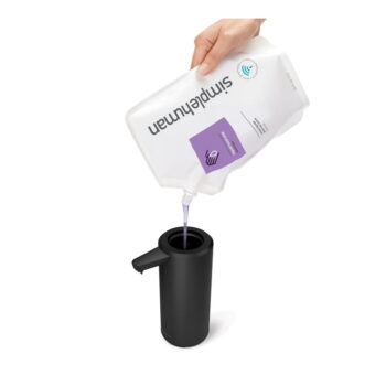 Čierny bezdotykový oceľový dávkovač mydla 266 ml – simplehuman – Obrázok 5