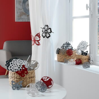 Kovová spona na záclony Farfalina – douceur d'intérieur - Image 3