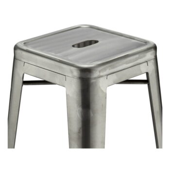 Svetlosivé kovové barové stoličky v súprave 2 ks 76 cm Korona – Furnhouse - Image 4