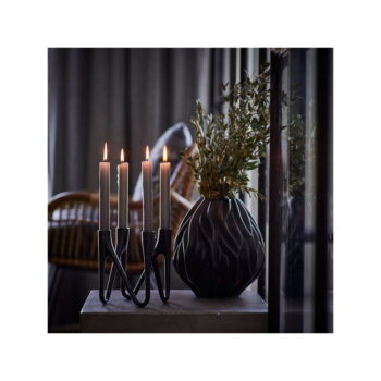 Čierna porcelánová váza Morsø Flame, výška 23 cm – Obrázok 2