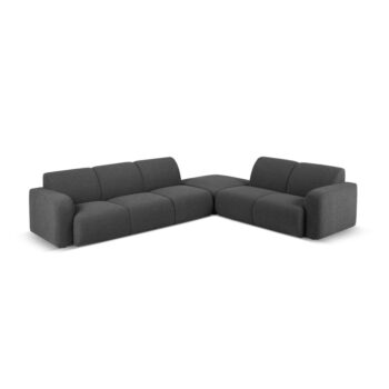 Tmavosivá rohová pohovka z textílie bouclé (pravý roh) Molino – Micadoni Home - Image 2