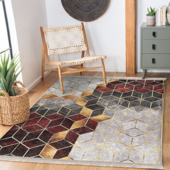 Sivo-vínový prateľný koberec 120x180 cm – Mila Home – Obrázok 3