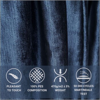 Tmavomodrá boxspring posteľ s úložným priestorom 180x200 cm Voyage – Maison de Rêve - Image 4