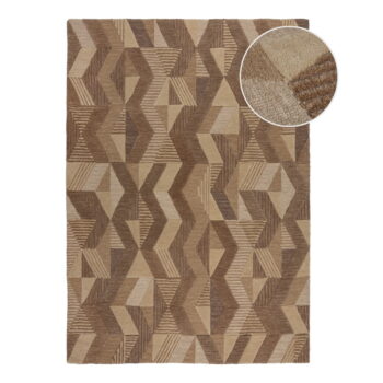 Hnedý ručne tkaný vlnený koberec 200x290 cm Moda Asher – Flair Rugs