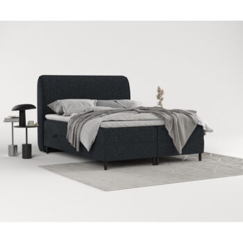 Čierna boxspring posteľ s úložným priestorom 160x200 cm Melba – Maison de Rêve - Image 6