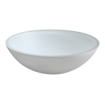 Biele sklenené okrúhle umývadlo ø 42 cm Telica – Sapho – Obrázok 4