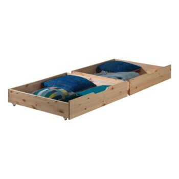 Poschodová detská posteľ z borovicového dreva s úložným priestorom 90x200 cm v prírodnej farbe PINO – Vipack – Obrázok 4