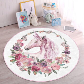 Ružový detský koberec ø 80 cm Comfort – Mila Home – Obrázok 5