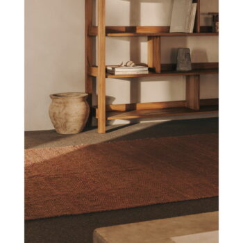 Jutový vonkajší koberec v lososovej farbe 160x230 cm Sallova – Kave Home - Image 2