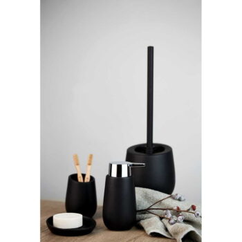 Matne čierna keramická WC kefa Badi – Wenko – Obrázok 2