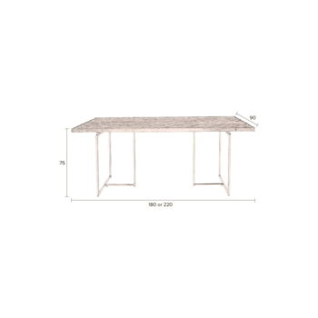 Jedálenský stôl s oceľovou konštrukciou Dutchbone Class, 220 x 90 cm - Image 5