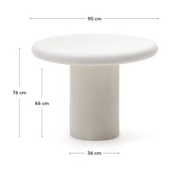 Okrúhly záhradný jedálenský stôl ø 90 cm Addaia – Kave Home - Image 5