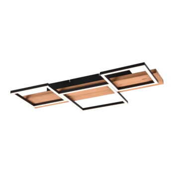 LED stmievateľné stropné svietidlo v čierno-prírodnej farbe 34x65 cm Harper – Trio - Image 2