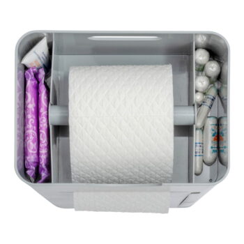 Sivý plastový stojan na toaletný papier so štetkou Imon – Wenko – Obrázok 8