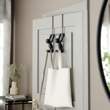 Čierny plastový vešiak na dvere 22 cm Buddy - Umbra - Image 6