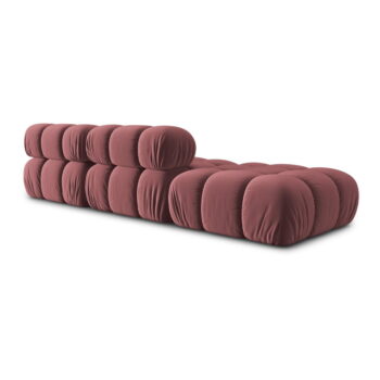 Ružová zamatová pohovka 282 cm Bellis – Micadoni Home - Image 4