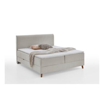 Béžová boxspring posteľ s úložným priestorom 180x200 cm Memphis - Meise Möbel - Image 5