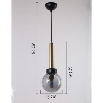 Závesné svietidlo so skleneným tienidlom ø 15 cm Cota – Squid Lighting – Obrázok 5