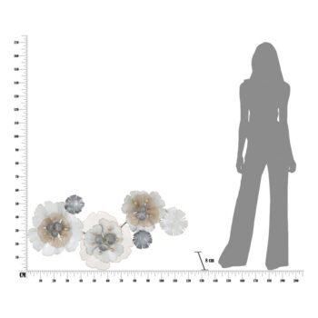 Nástenná kovová dekorácia Mauro Ferretti Flowery, 119 × 60 cm - Image 2
