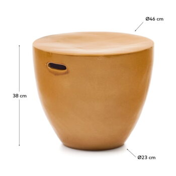 Keramický okrúhly záhradný odkladací stolík ø 46 cm Mesquida – Kave Home - Image 7