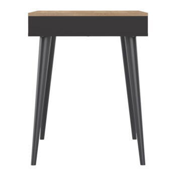 Čierny pracovný stôl s doskou v dekore duba 134x59 cm - TemaHome - Image 2