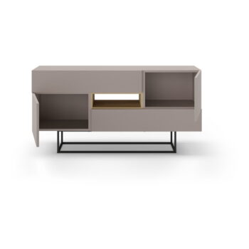 Sivo-béžová nízka komoda 145x82 cm Titan – Marckeric - Image 3