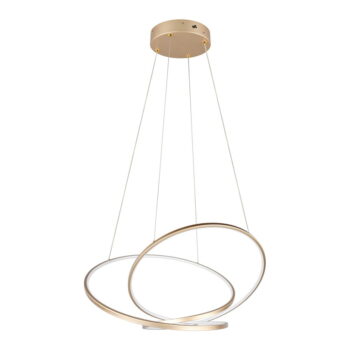 LED stmievateľné závesné svietidlo v zlatej farbe Darvin – Trio