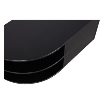 Čierny modulárny TV stolík z borovicového dreva 78x40 cm Finca – WOOOD - Image 6