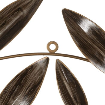 Kovová nástenná dekorácia 121x52 cm Leaves – Ixia - Image 4